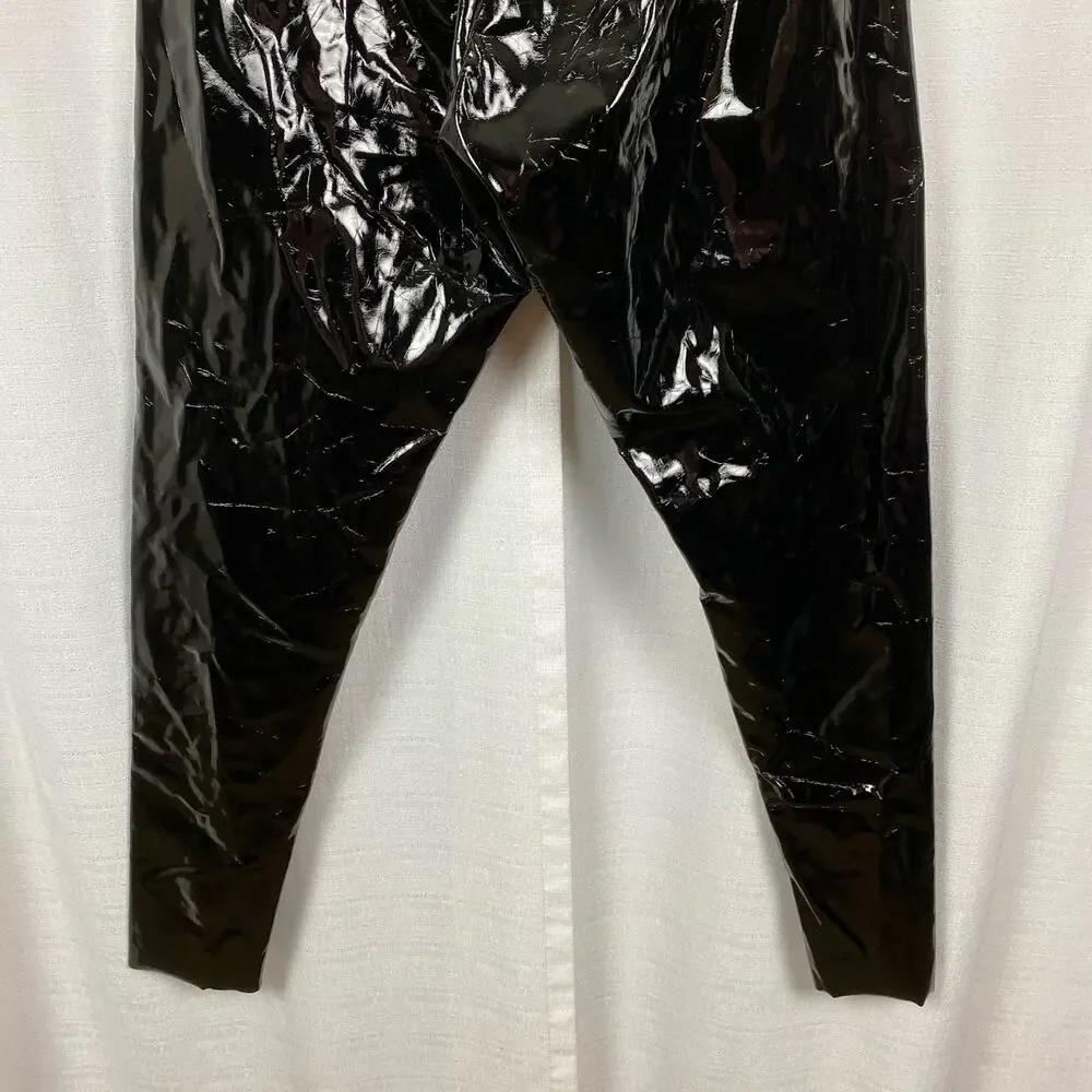Commando Black Faux Patent Leather Leggings Sz.XL NWT